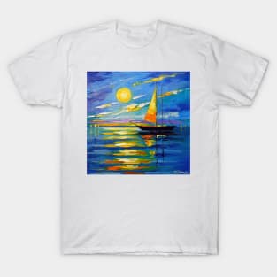 Sailboat at sunset T-Shirt